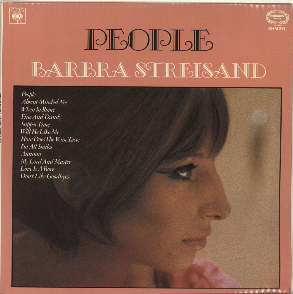 Barbra Streisand People UK vinyl LP album (LP record) SHM871