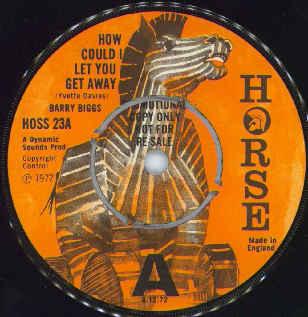 Barry Biggs How Could I Let You Get Away - A Label UK 7" vinyl single (7 inch record / 45)