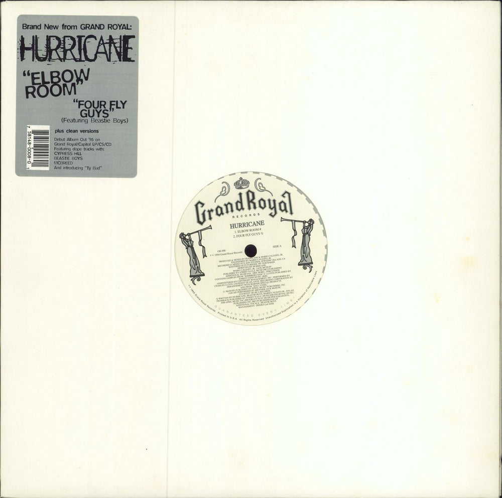 Beastie Boys Hurricane - Elbow Room / Four Fly Guys US 12" vinyl single (12 inch record / Maxi-single) GR008