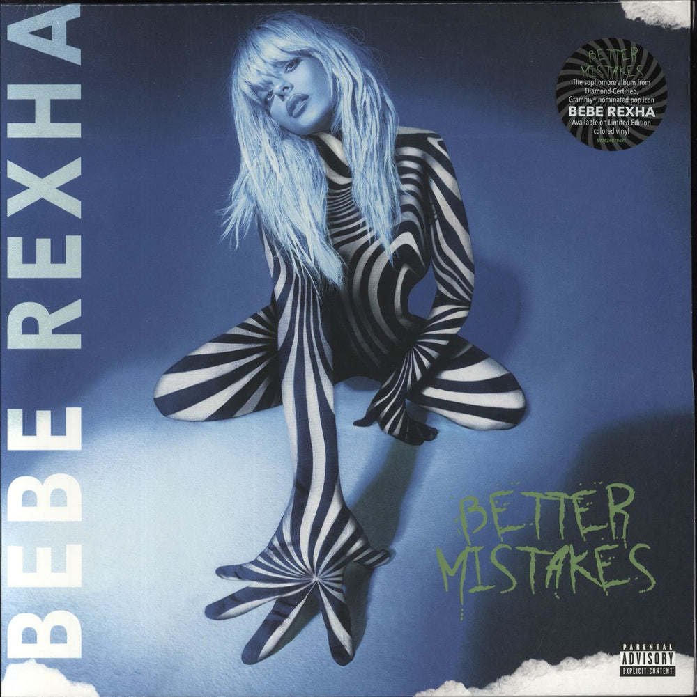 Bebe Rexha Better Mistakes - White & Black Swirl Vinyl - Sealed UK vinyl LP album (LP record) 093624879497