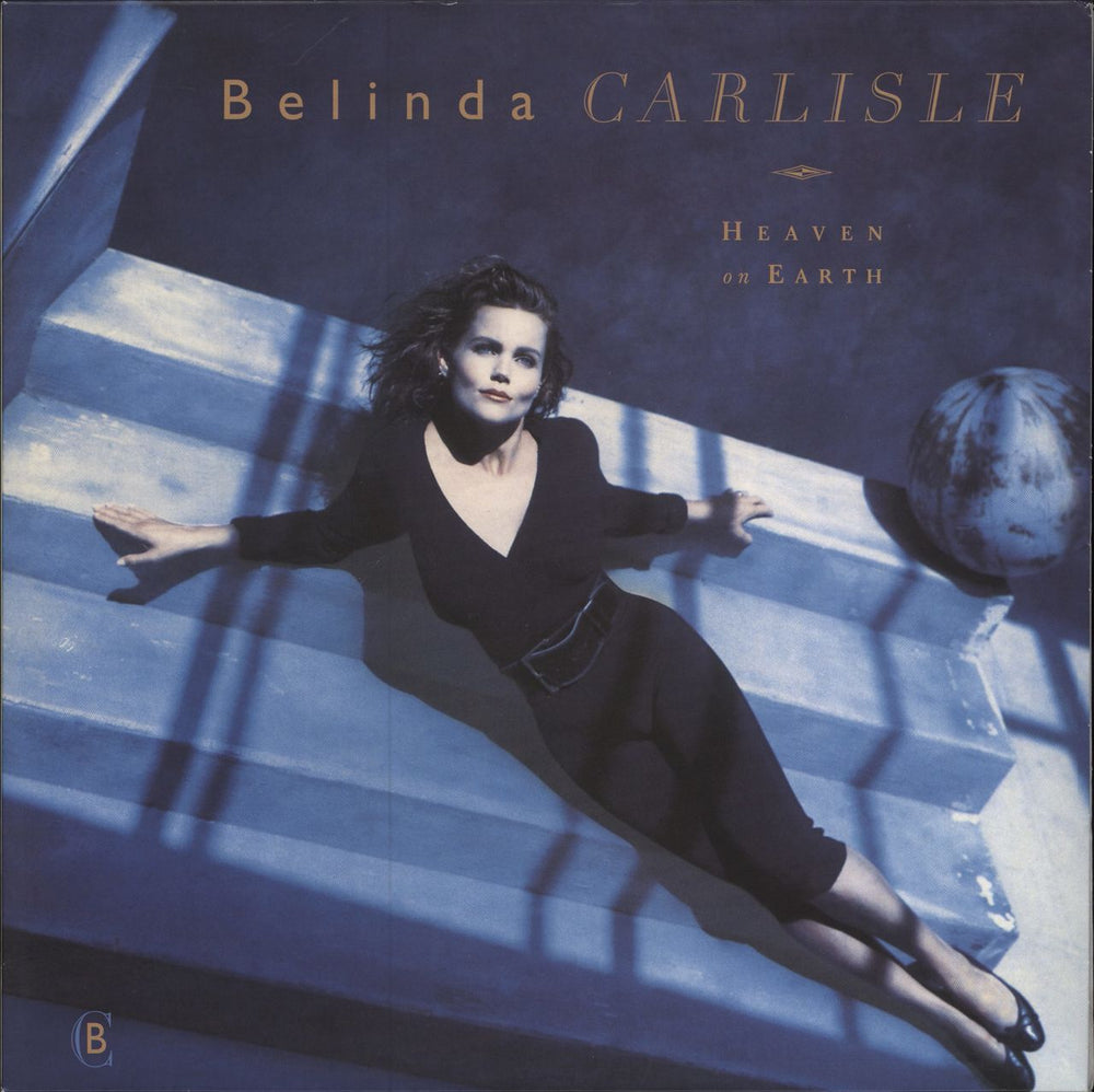 Belinda Carlisle Heaven On Earth - 180gm Blue Vinyl UK vinyl LP album (LP record) DEMREC460