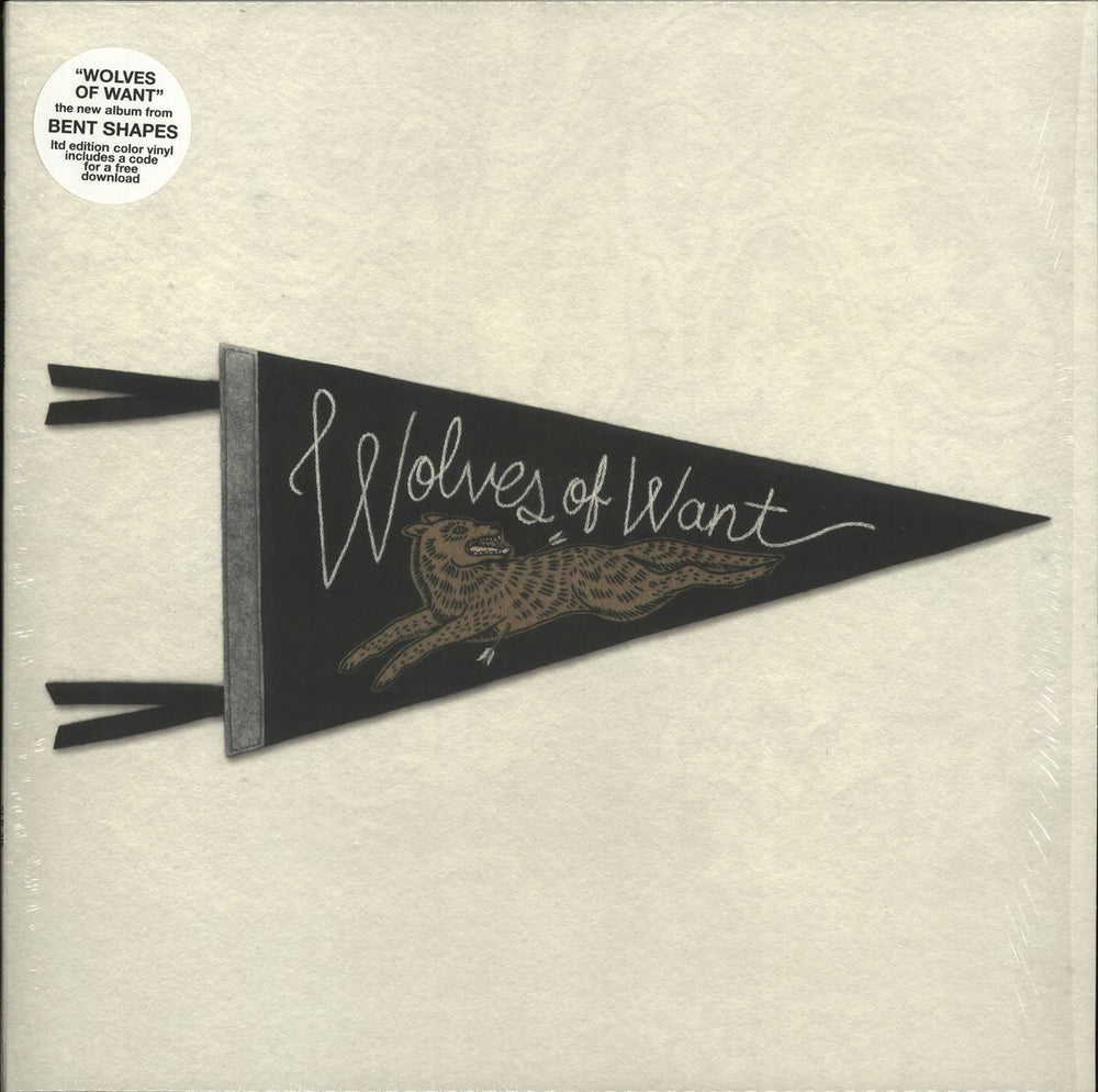 Bent Shapes  Wolves Of Want - Bone & Pink UK vinyl LP album (LP record) SLR218