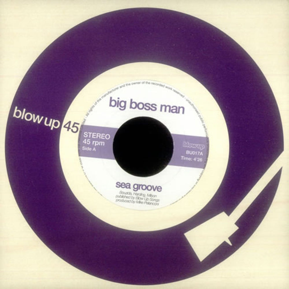 Big Boss Man Sea Groove UK 7" vinyl single (7 inch record / 45) BU017