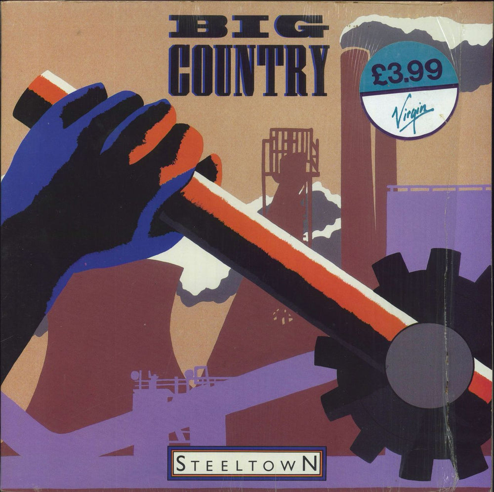 Big Country Steeltown - Shrink UK vinyl LP album (LP record) MERH49