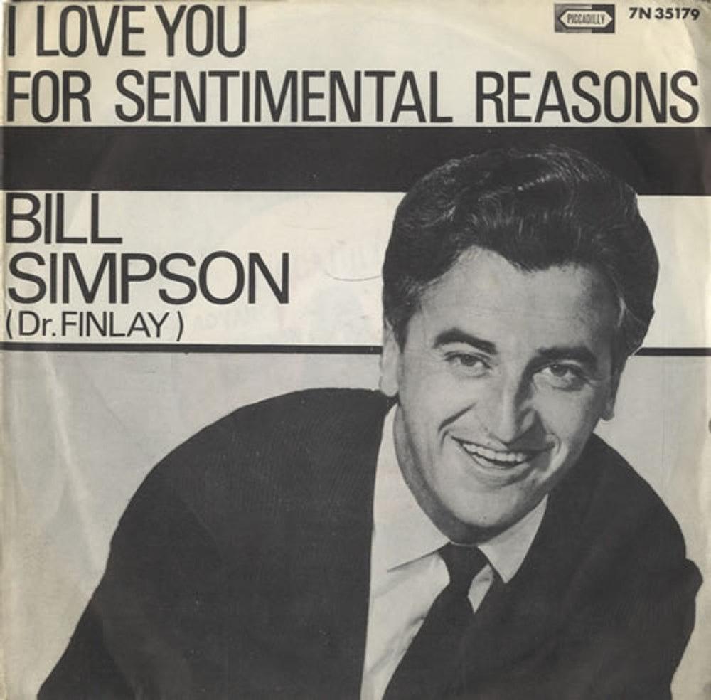 Bill Simpson I Love You For Sentimental Reasons - P/S UK Promo 7" vinyl single (7 inch record / 45) 7N.35179