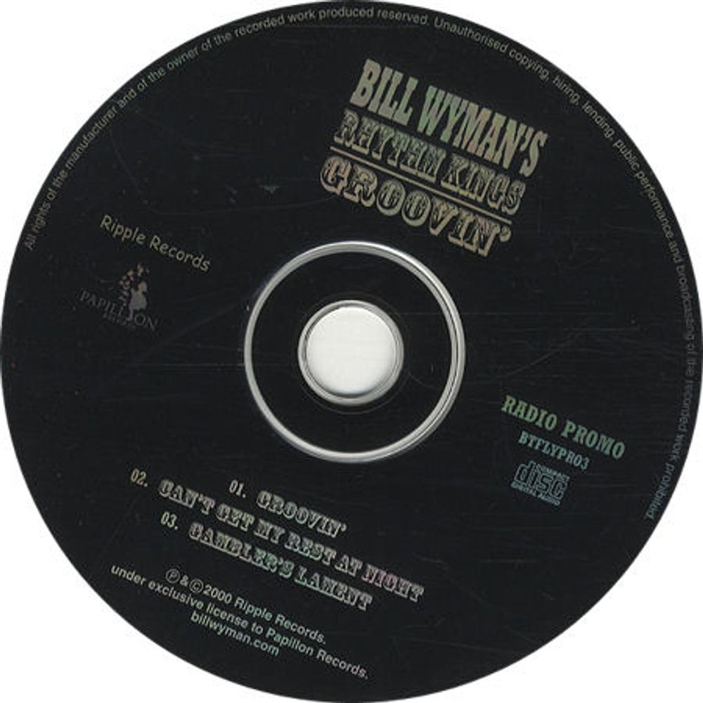 Bill Wyman Groovin' UK Promo CD single (CD5 / 5") BTFLYPRO3