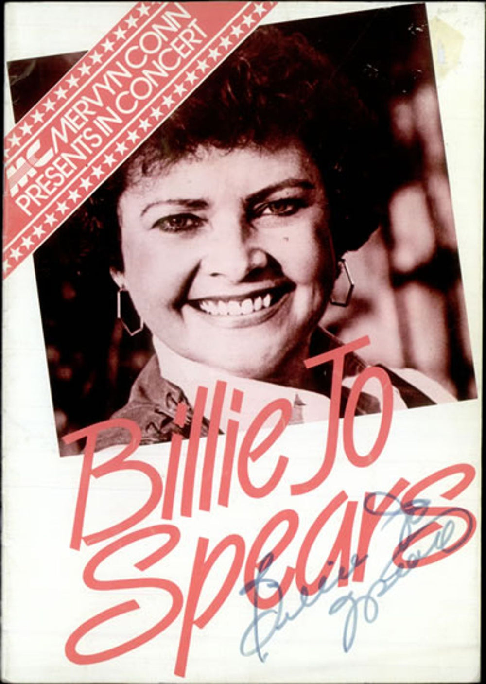 Billie Jo Spears 1983 Tour Programme - Autographed UK tour programme TOUR PROGRAMME