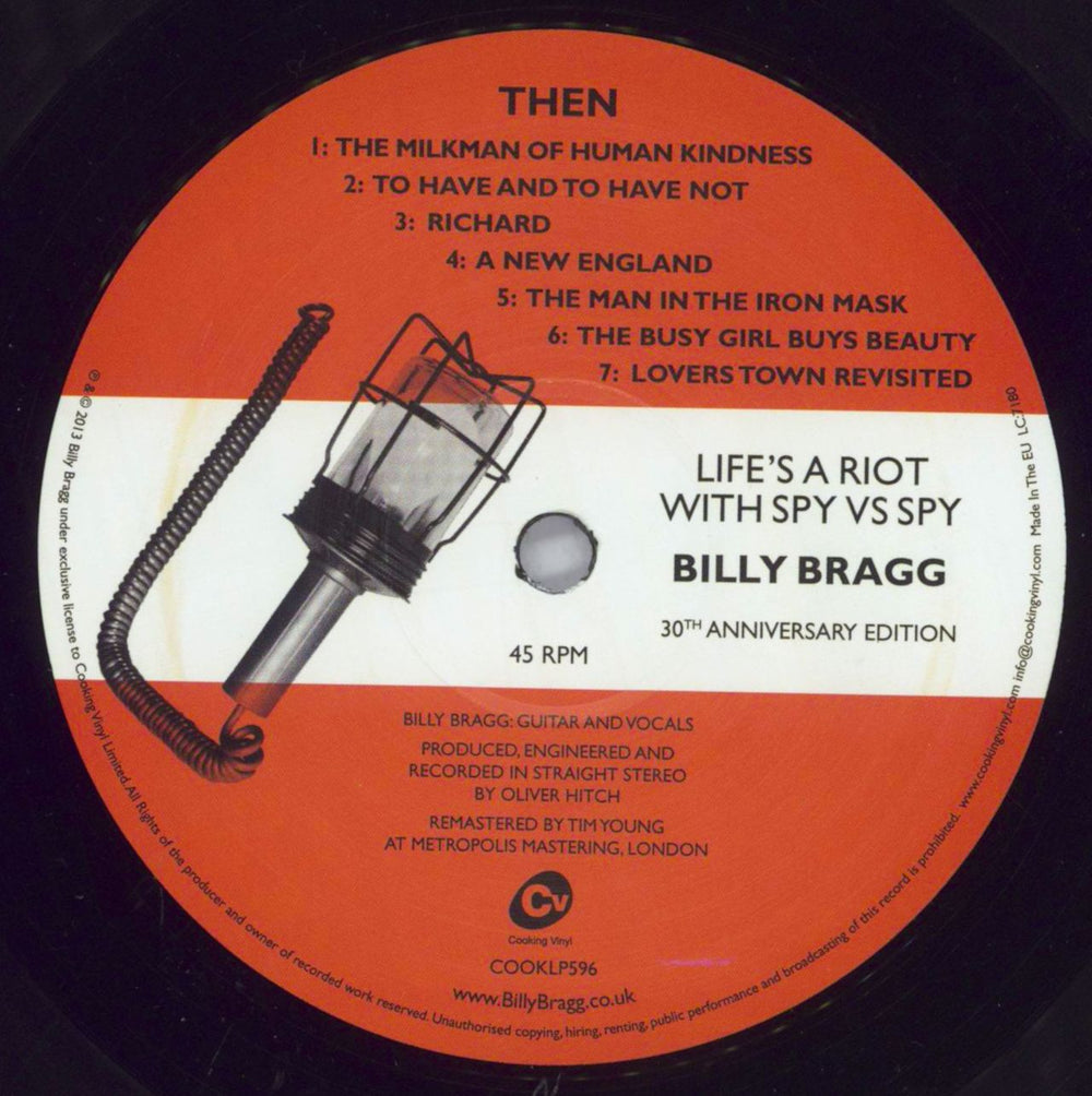 Billy Bragg Life's A Riot With Spy Vs Spy (30th Anniversary Edition) - Stickered Shrink UK vinyl LP album (LP record) BBRLPLI829857