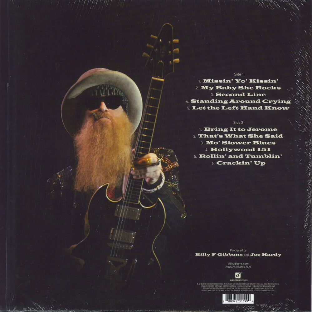 Billy F. Gibbons The Big Bad Blues - Blue Vinyl + Shrink UK vinyl LP album (LP record) 888072057999