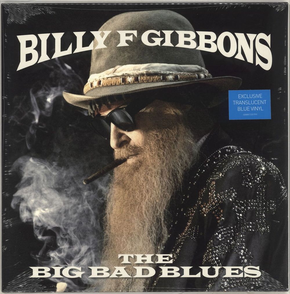 Billy F. Gibbons The Big Bad Blues - Blue Vinyl - Sealed UK vinyl LP album (LP record) 00888072057999