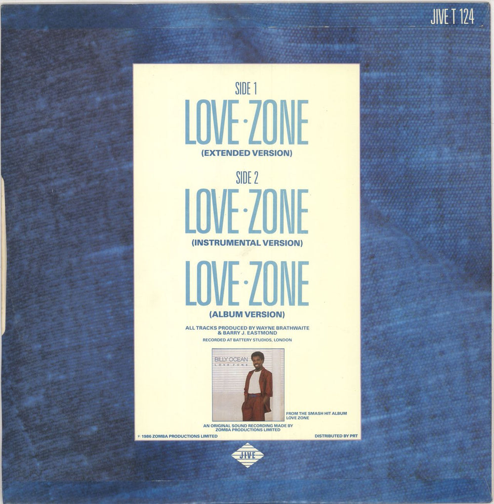 Billy Ocean Love Zone UK 12" vinyl single (12 inch record / Maxi-single)