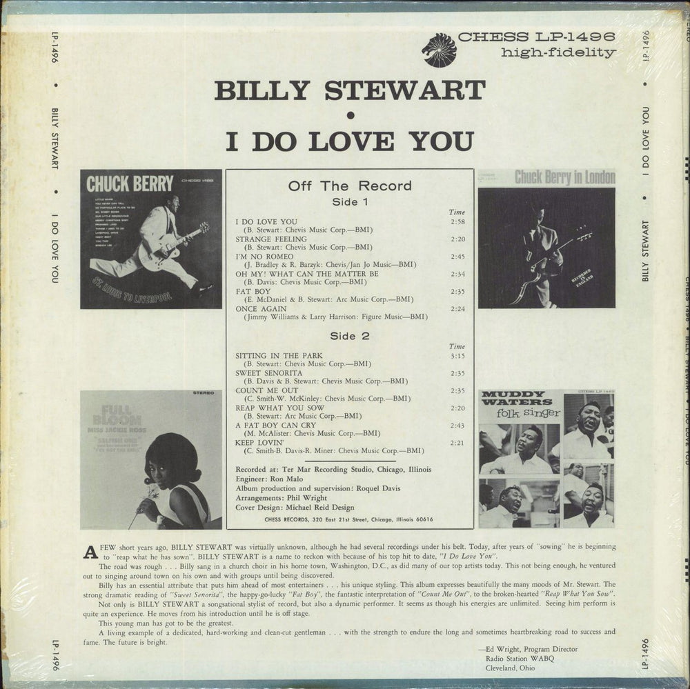 Billy Stewart I Do Love You - Shrink US vinyl LP album (LP record)