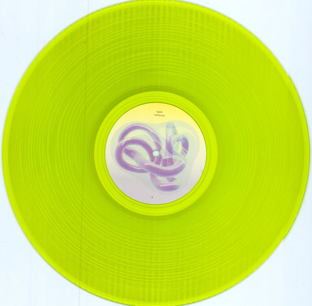 Björk Vulnicura - Neon Yellow - Acetate Artwork UK 2-LP vinyl record set (Double LP Album) BJK2LVU785777