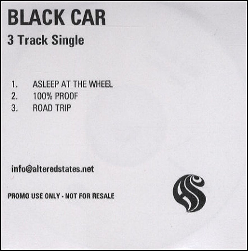 Black Car Three Track Single UK CD-R acetate CD-R ACETATE