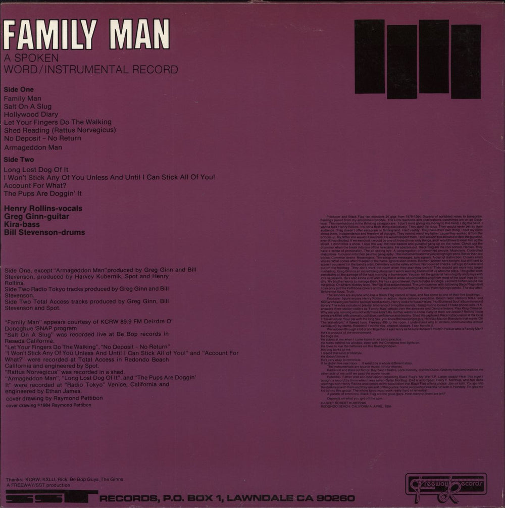 Black Flag Family Man - Yellow Marbeled Vinyl US vinyl LP album (LP record) 018861002613