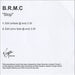 Black Rebel Motorcycle Club Stop UK Promo CD-R acetate CD-R ACETATE