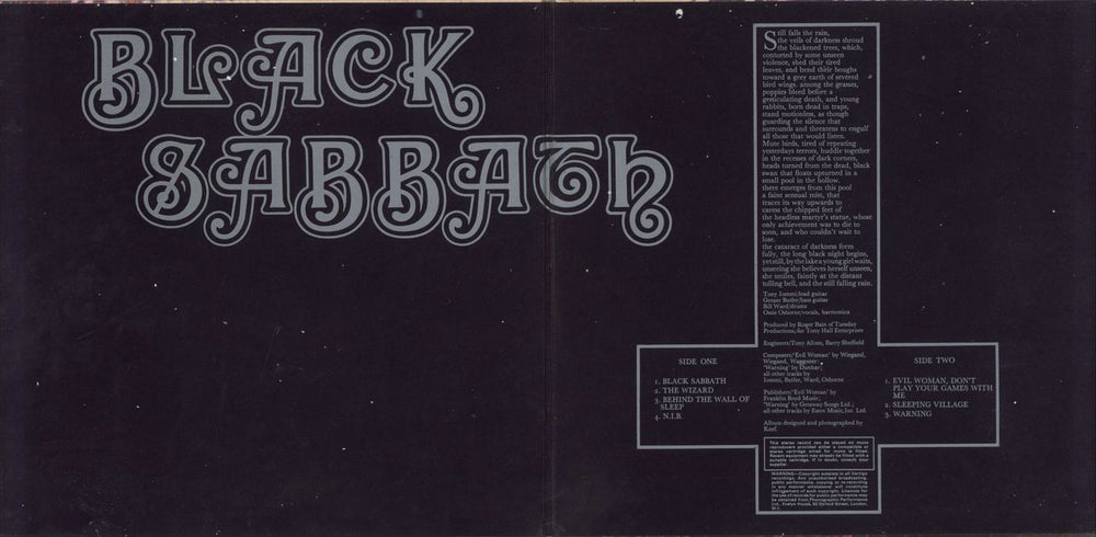 Black Sabbath Black Sabbath - 2nd (b) - VG UK vinyl LP album (LP record)