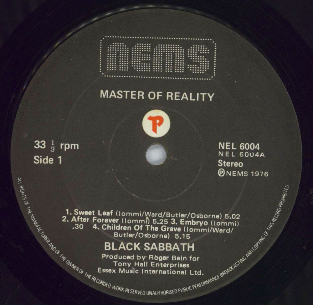 Black Sabbath Master Of Reality - Glossy Sleeve Printed in England UK vinyl LP album (LP record) BLKLPMA828832