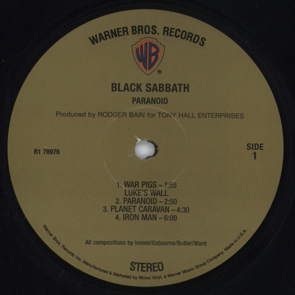 Black Sabbath Paranoid - 180gram US vinyl LP album (LP record) BLKLPPA798208