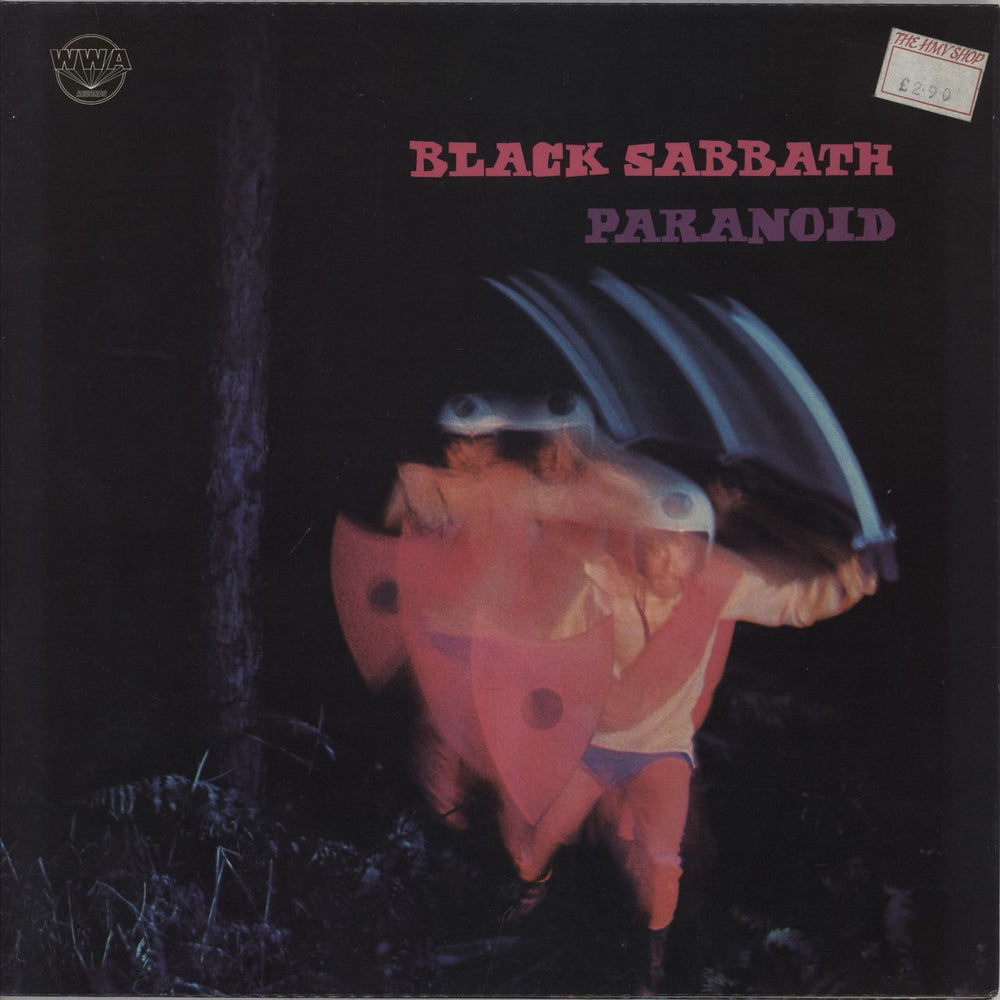 Black Sabbath Paranoid UK vinyl LP album (LP record) WWA007