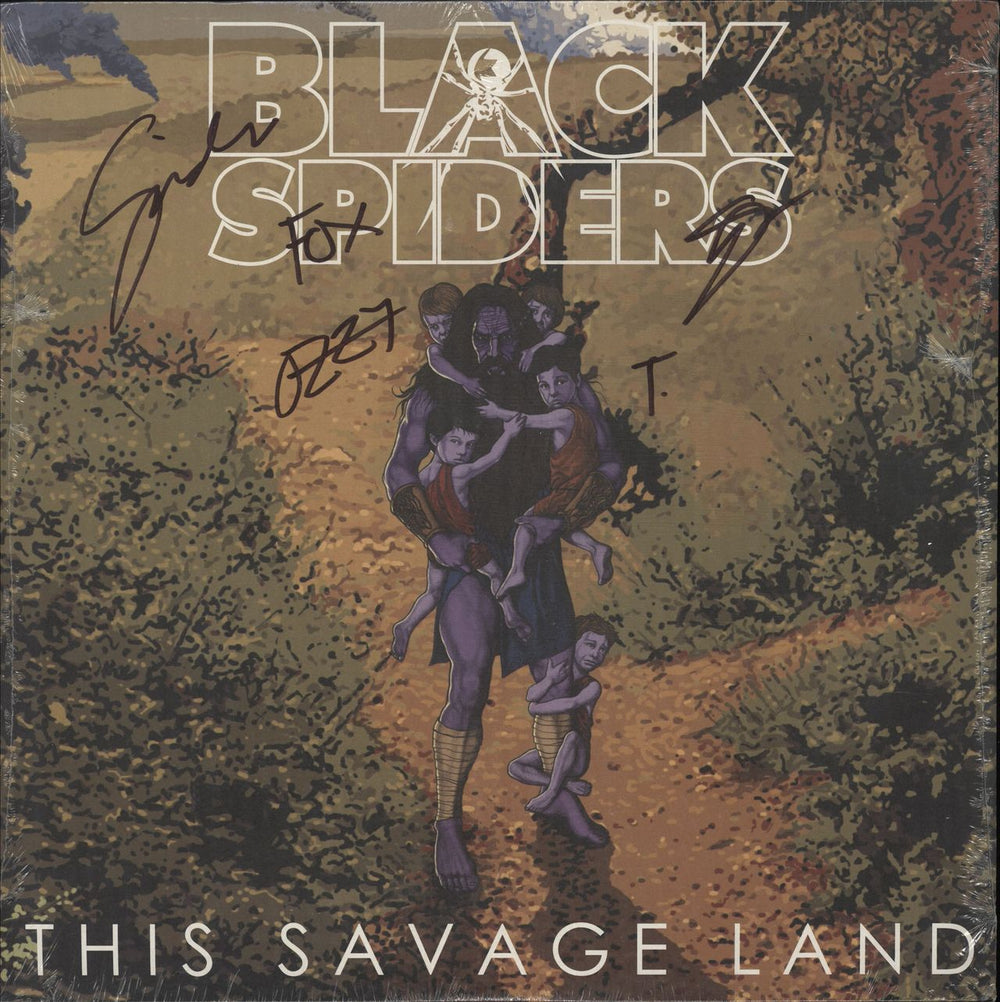 Black Spiders This Savage Land - Purple Vinyl - Autographed - Sealed UK vinyl LP album (LP record) DXXLP003