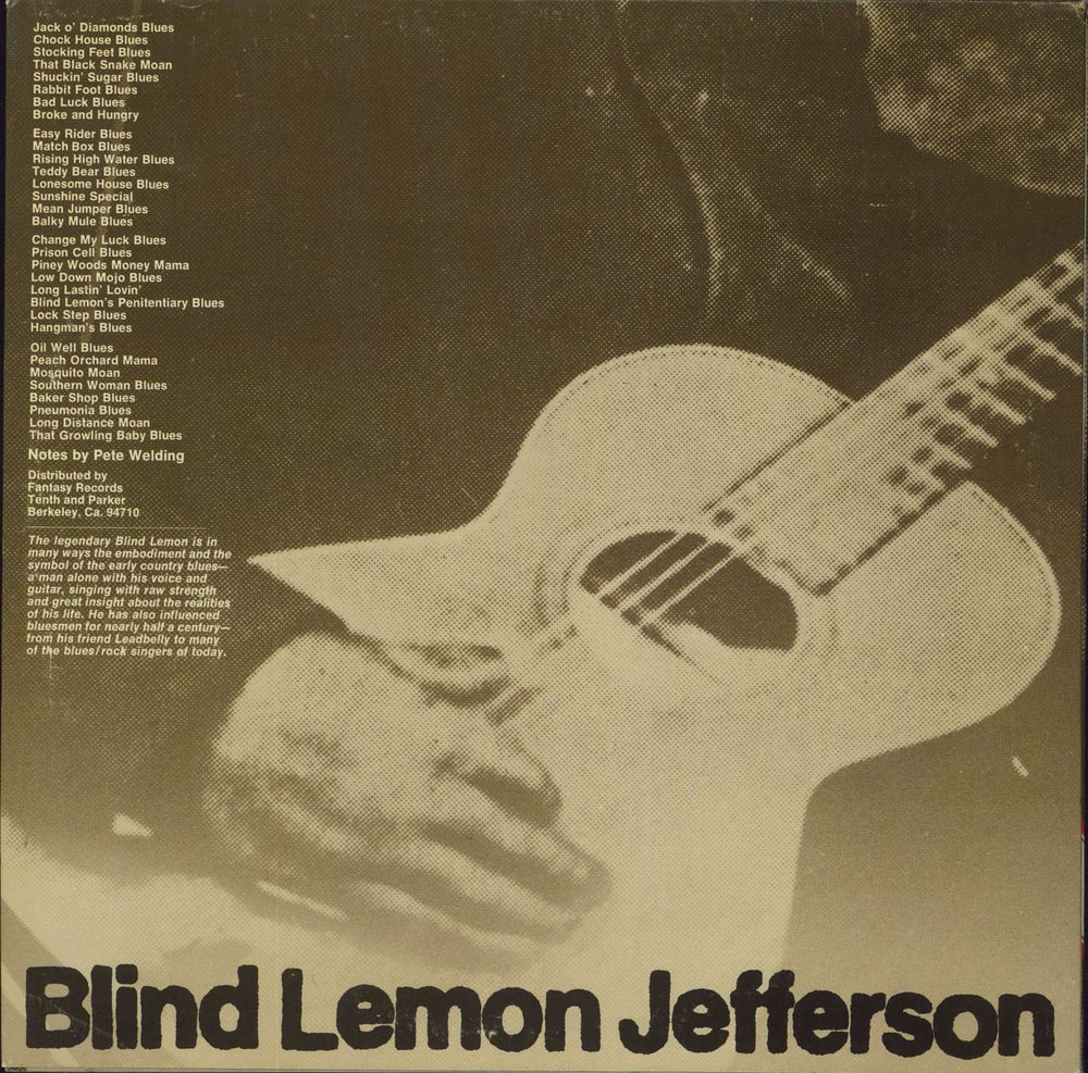 Blind Lemon Jefferson Blind Lemon Jefferson US 2-LP vinyl record set (Double LP Album)