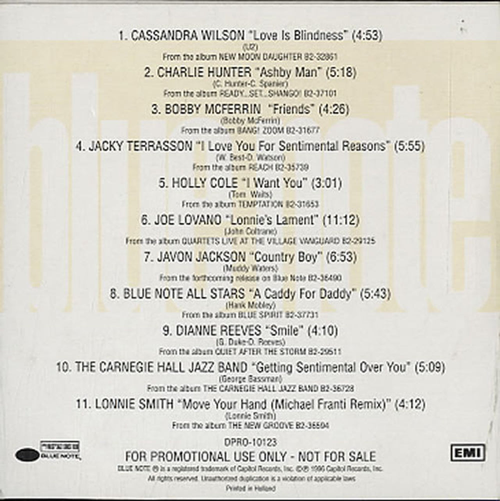 Blue Note Blue Note Festival '96 Dutch Promo CD album (CDLP) BTECDBL627039