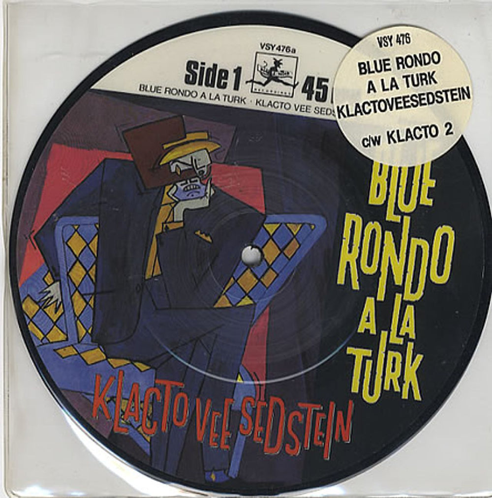 Blue Rondo A La Turk Klacto Vee Sedstein UK 7" vinyl picture disc (7 inch picture disc single) VSY476