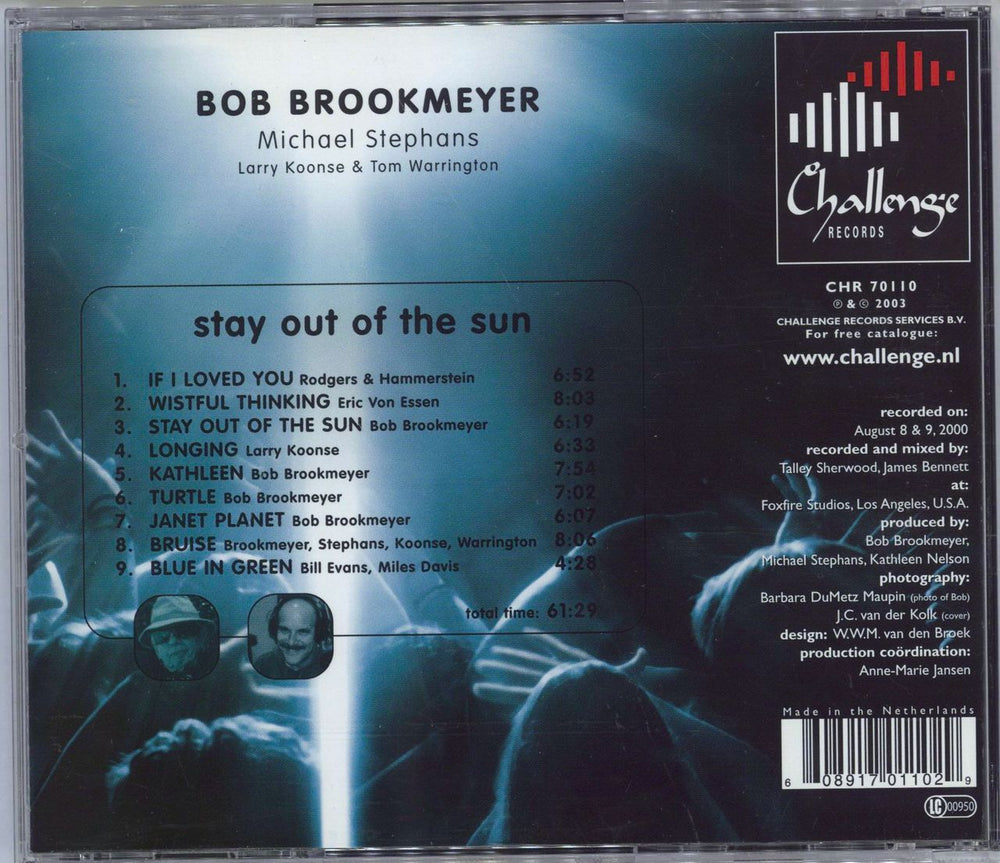 Bob Brookmeyer Stay Out Of The Sun Dutch CD album (CDLP) BQ3CDST774207