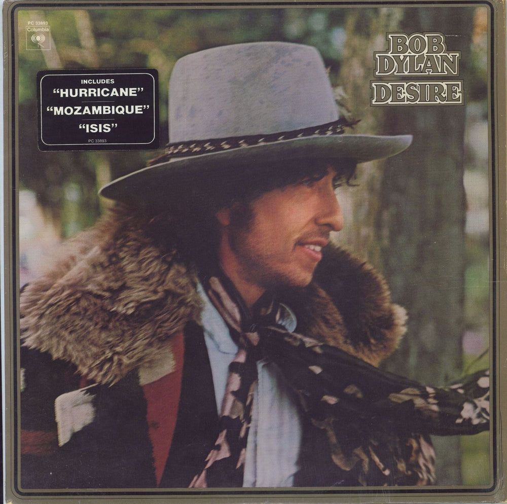 Bob Dylan Desire - Hype Stickered Shrink US vinyl LP album (LP record) PC33893