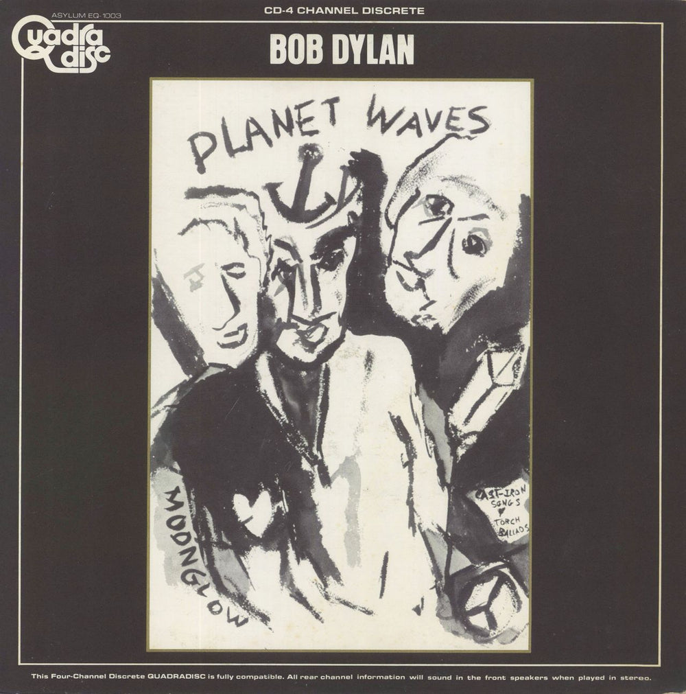 Bob Dylan Planet Waves - Quadradisc US vinyl LP album (LP record) EQ-1003