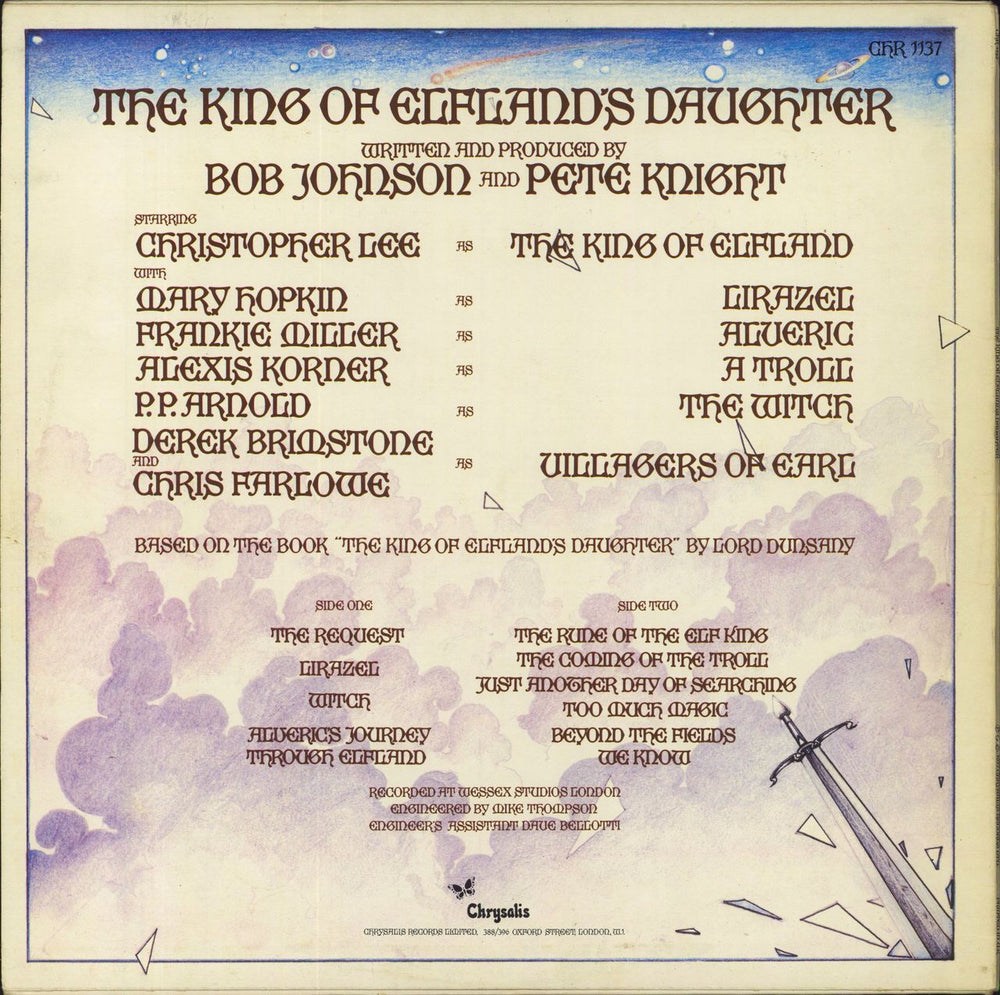 Bob Johnson & Pete Knight The King Of Elflands Daughter - 2nd - EX UK vinyl LP album (LP record)