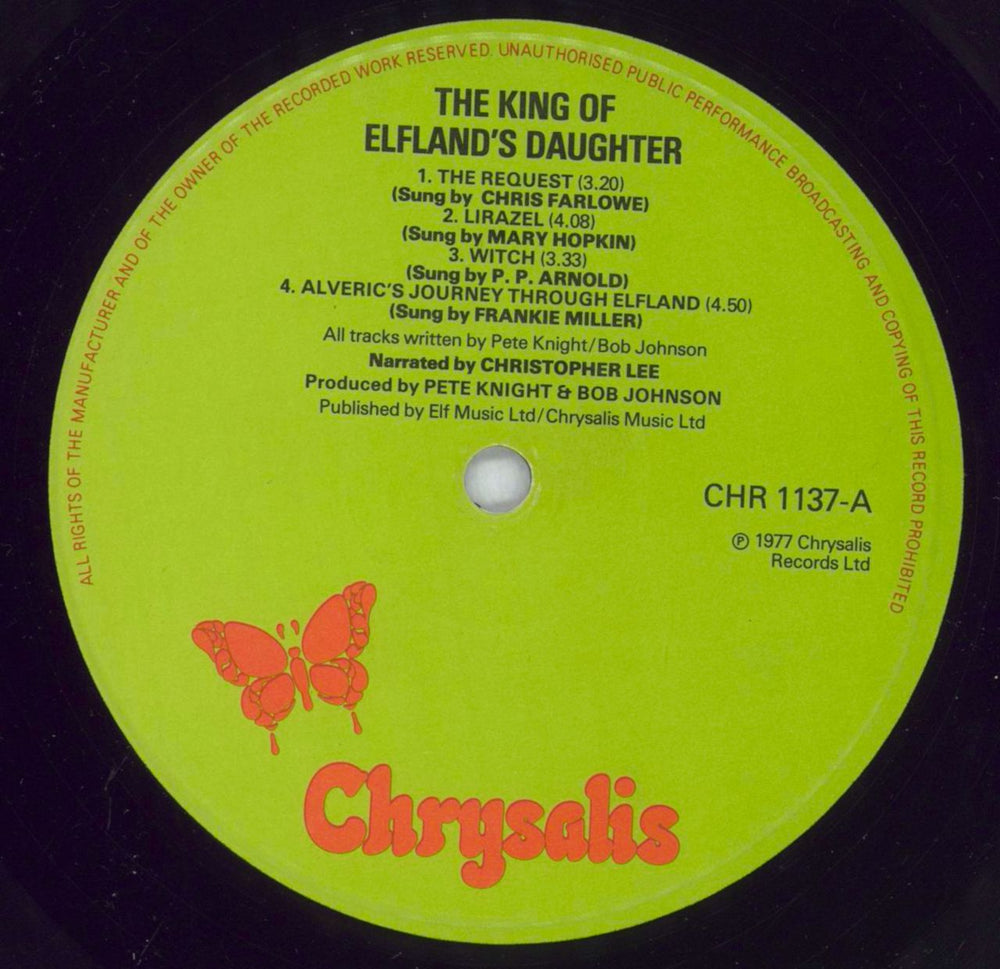 Bob Johnson & Pete Knight The King Of Elflands Daughter - 2nd - EX UK vinyl LP album (LP record) B+PLPTH827575