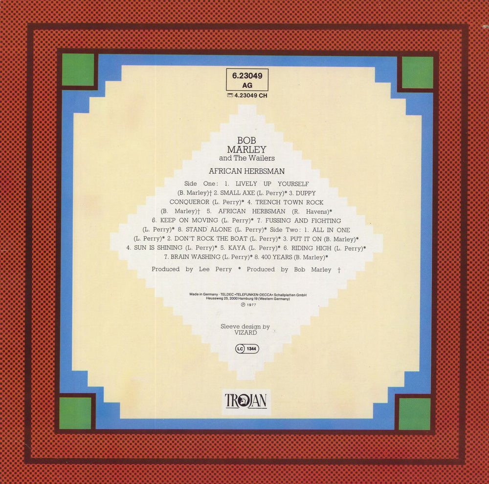 Bob Marley & The Wailers African Herbsman German vinyl LP album (LP record)