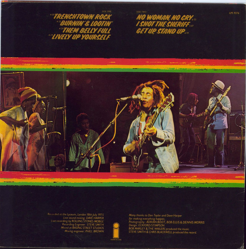 Bob Marley & The Wailers Live! - EX UK vinyl LP album (LP record)