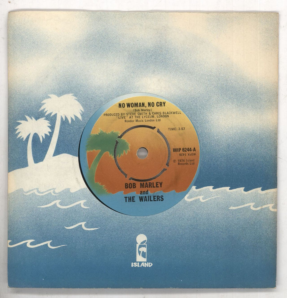 Bob Marley & The Wailers No Woman, No Cry - 4Pr UK 7" vinyl single (7 inch record / 45) WIP6244