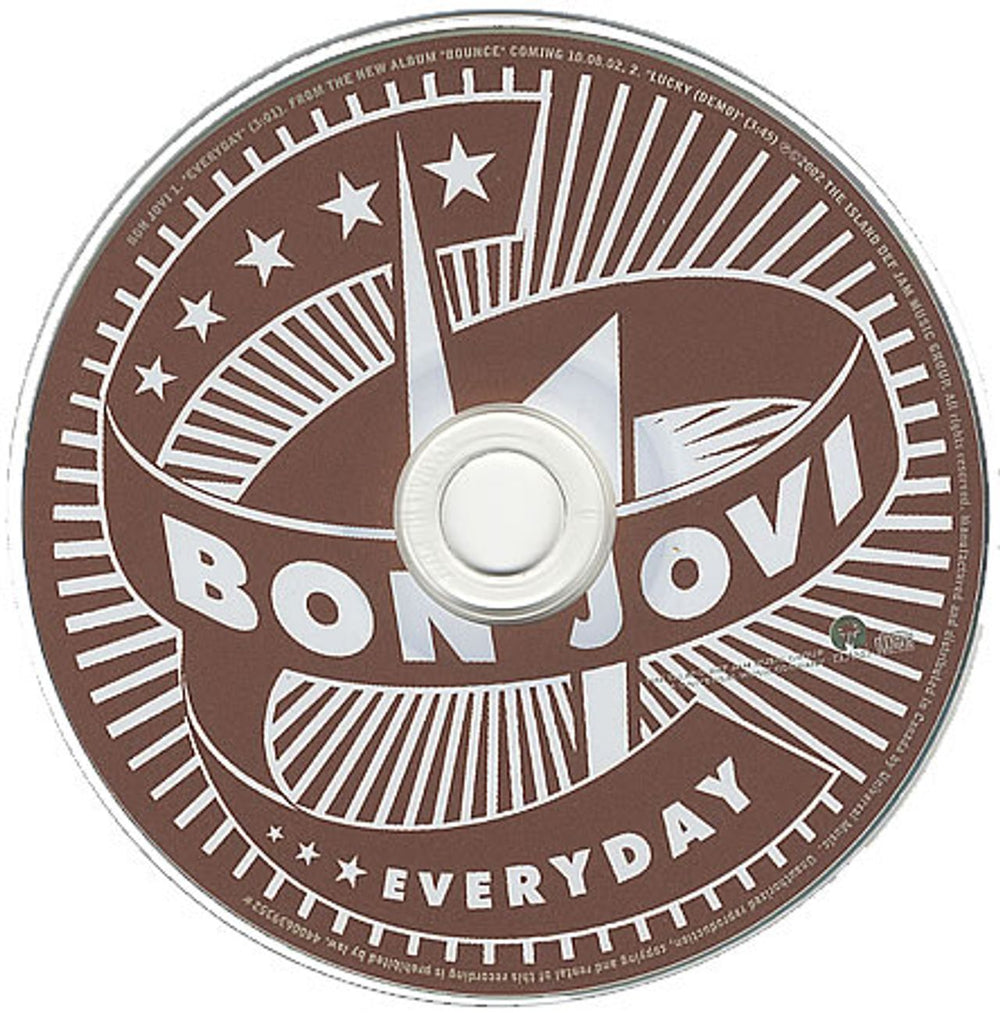 Bon Jovi Everyday Canadian CD single (CD5 / 5") BONC5EV289474