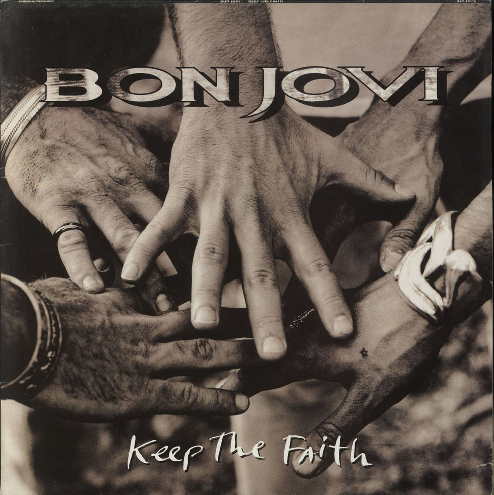 Bon Jovi Keep The Faith - EX UK vinyl LP album (LP record) 514197-1