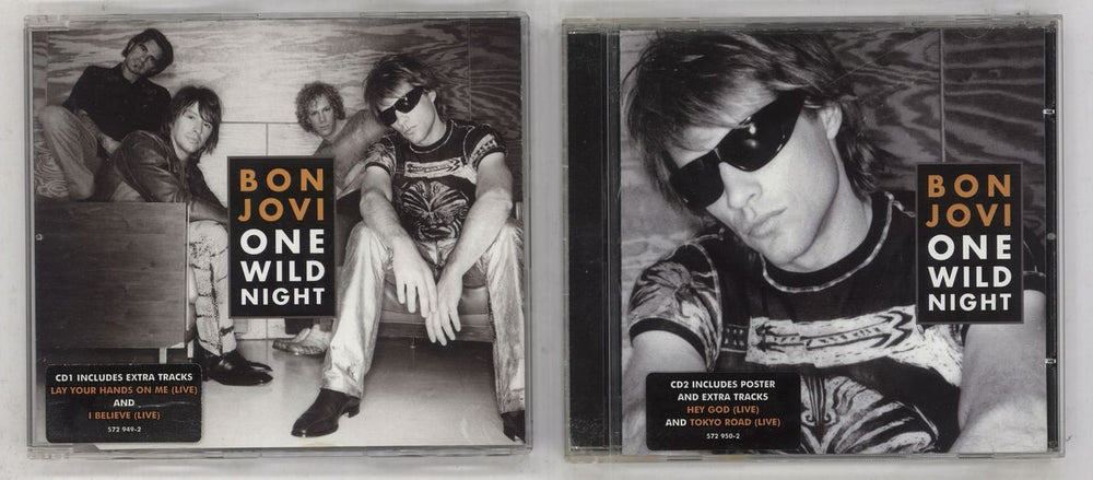 Bon Jovi One Wild Night UK 2-CD single set (Double CD single) 572949-2/950-2