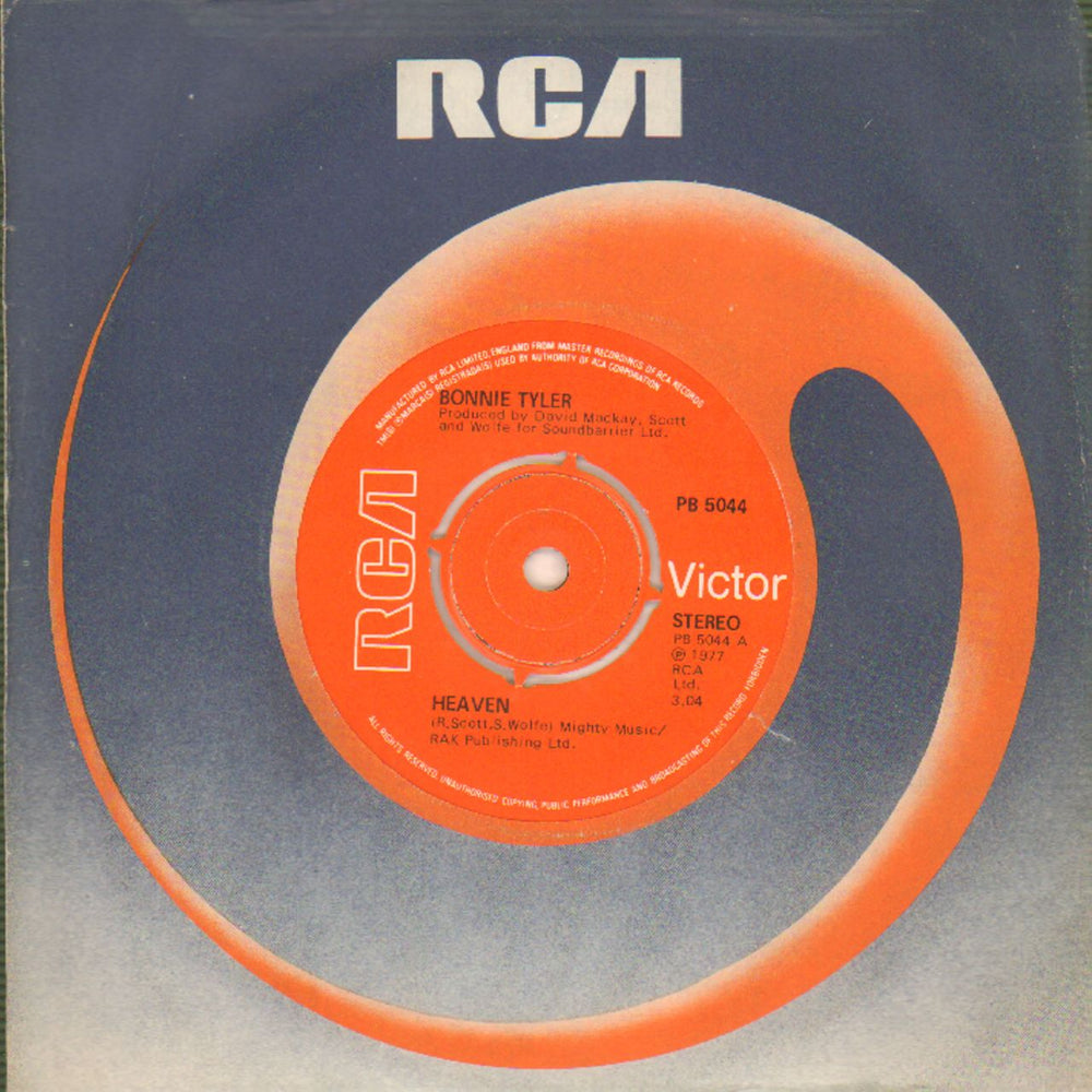 Bonnie Tyler Heaven UK 7" vinyl single (7 inch record / 45) PB5044