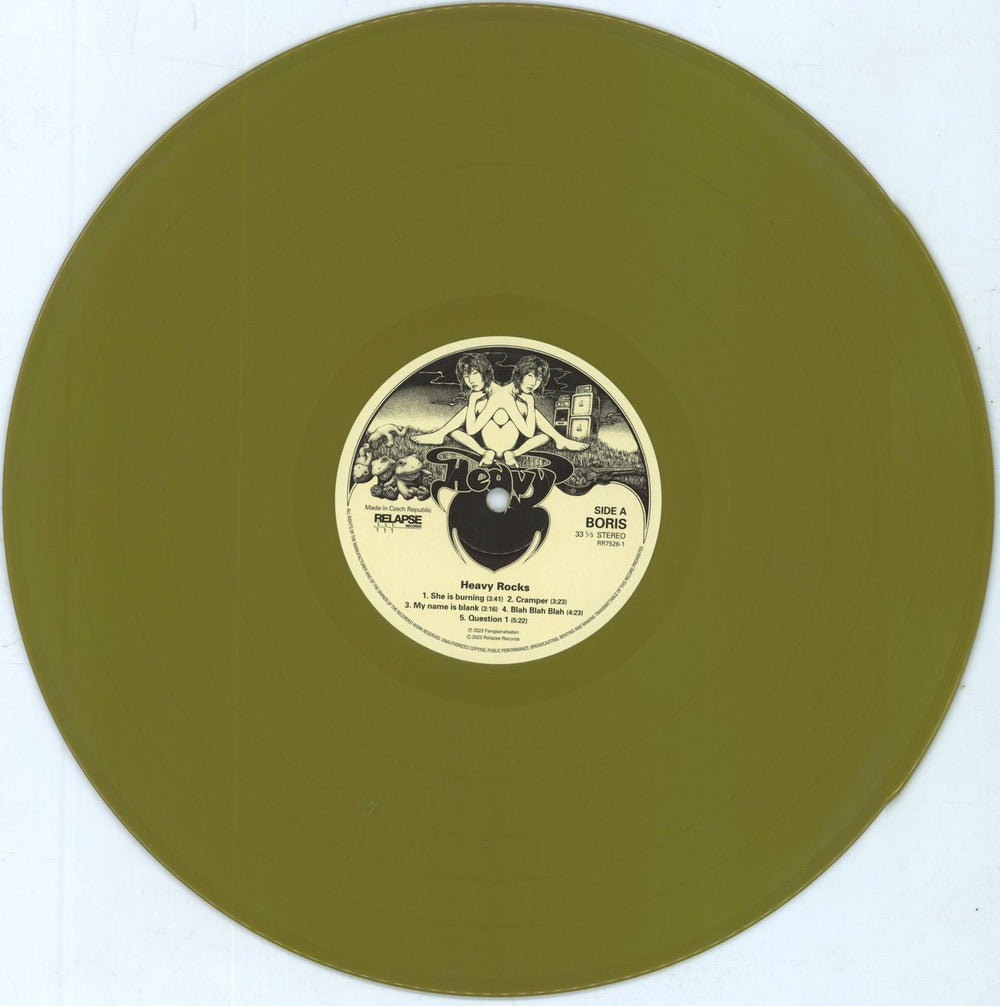 Boris Heavy Rocks - Gold Vinyl US vinyl LP album (LP record) BS6LPHE811962