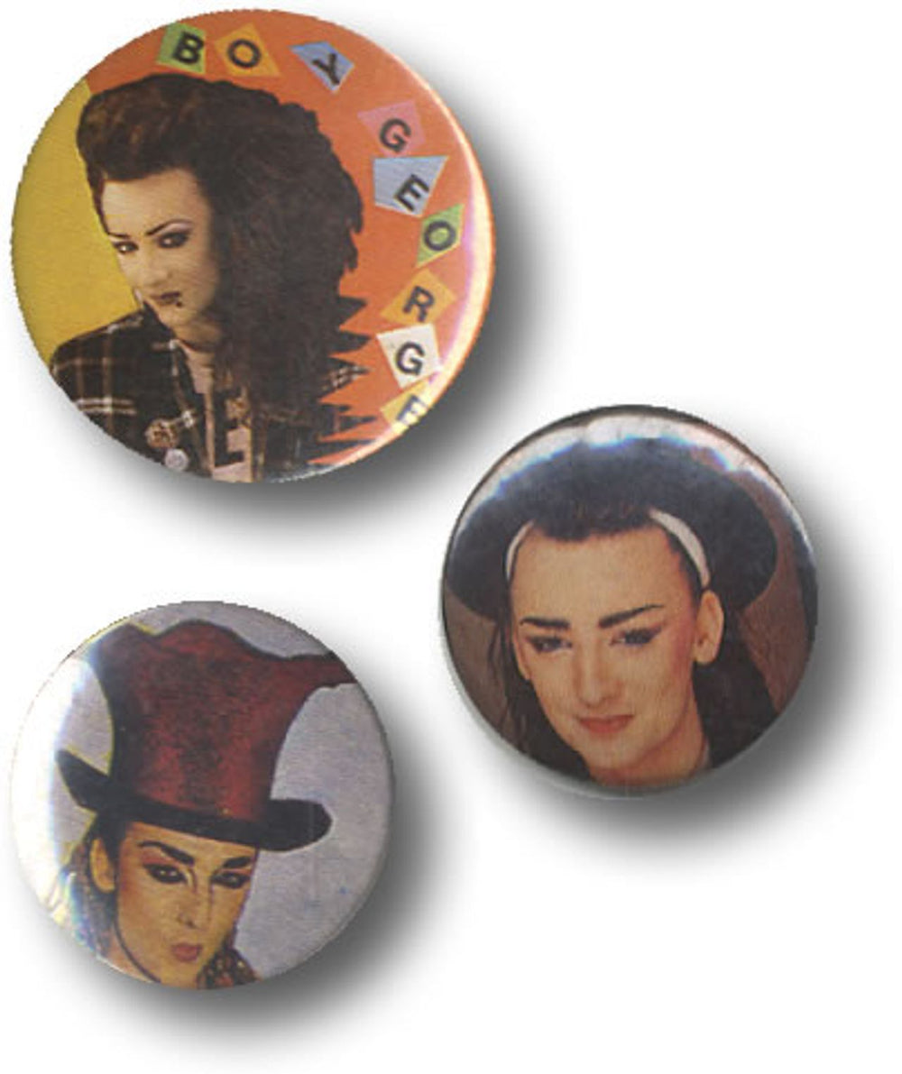 Boy George Set of 3 Badges UK badge 3 BADGES