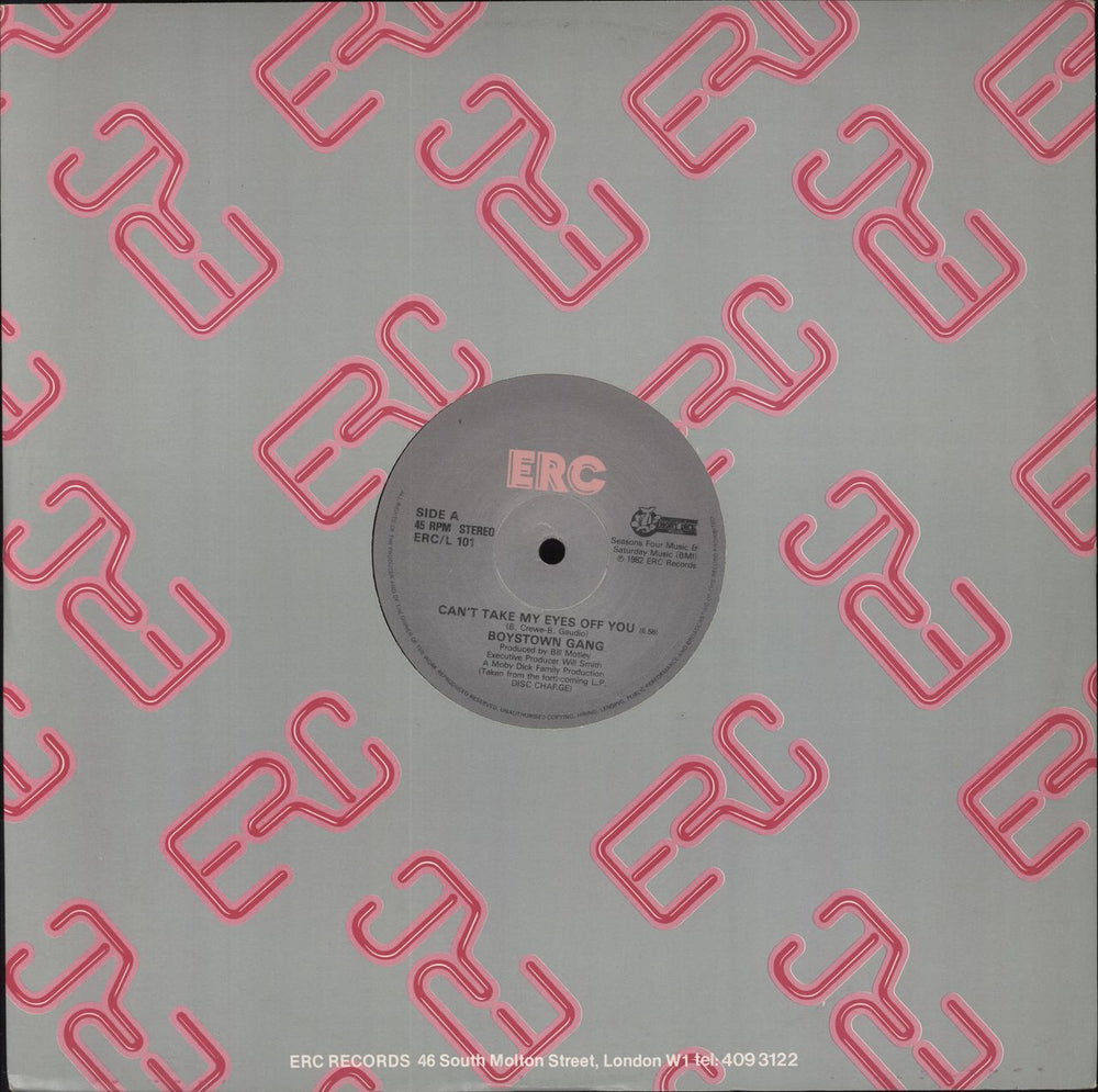 Boys Town Gang Can't Take My Eyes Off You UK 12" vinyl single (12 inch record / Maxi-single) ERC/L101