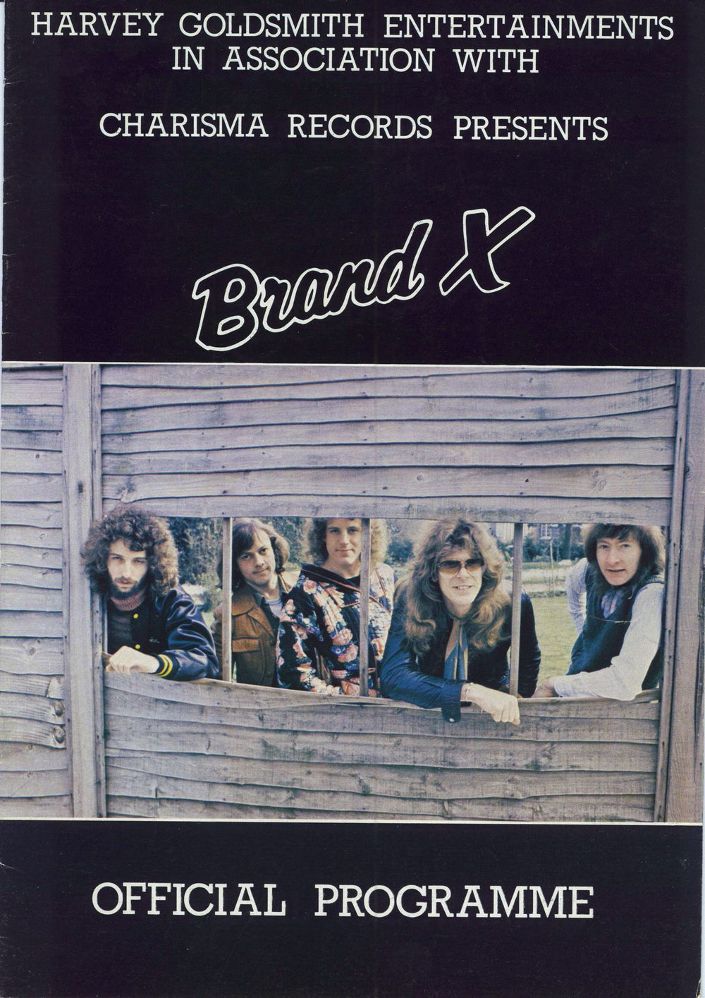 Brand X Official Programme UK tour programme TOUR PROGRAMME