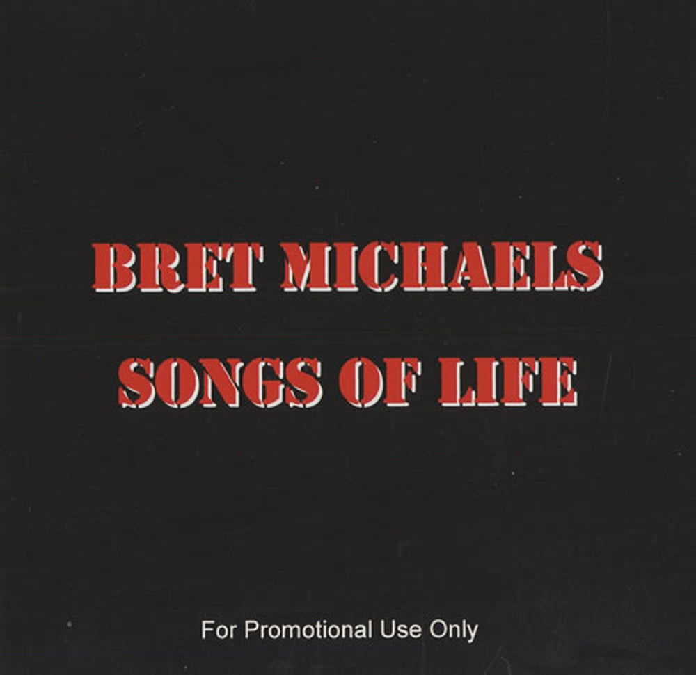 Bret Michaels Songs Of Life US Promo CD album (CDLP)