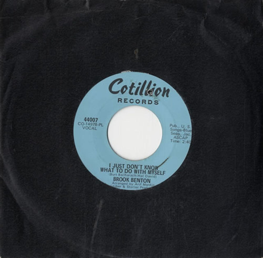Brook Benton I Just Don't Know What To Do With Myself US 7" vinyl single (7 inch record / 45) 44007