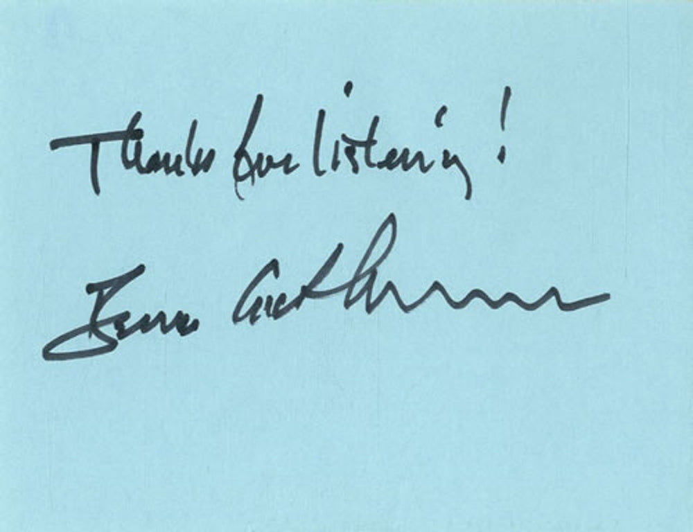 Bruce Cockburn Page From An Autograph Book UK memorabilia AUTOGRAPH