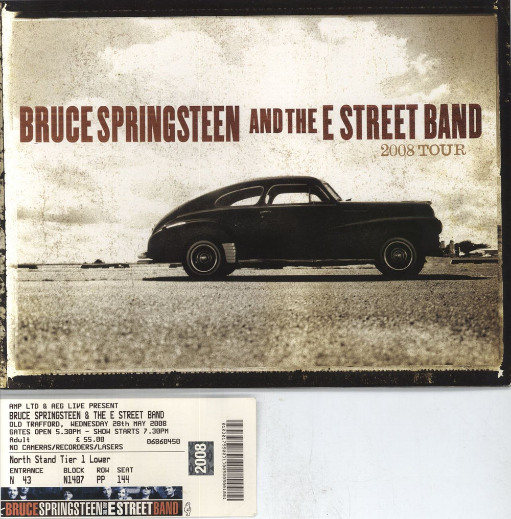 Bruce Springsteen 2008 Tour + ticket stub UK tour programme PROGRAMME