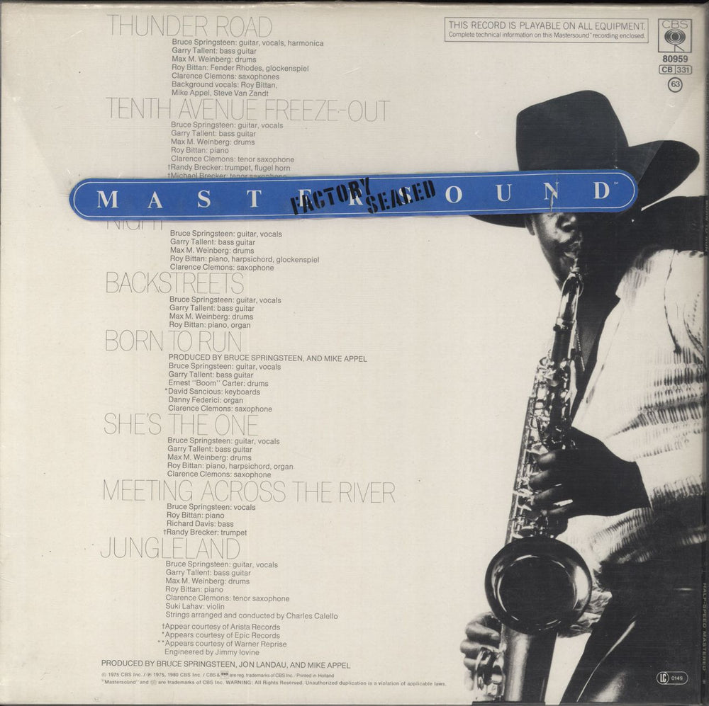 Bruce Springsteen Born To Run: Half Speed Master + Bag - EX German vinyl LP album (LP record)