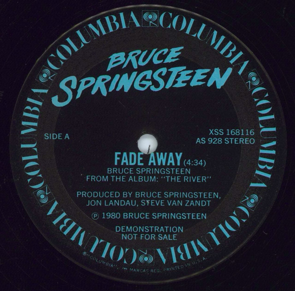 Bruce Springsteen Fade Away - Gold Promo Stamped US Promo 12" vinyl single (12 inch record / Maxi-single) SPR12FA48647